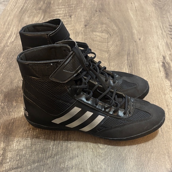 Adidas Black and Silver Wrestling Shoes - Picture 1 of 6